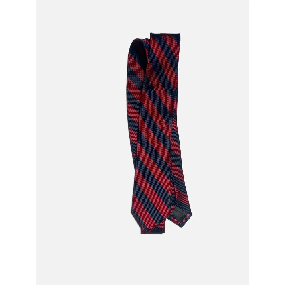Crewcuts Necktie Kids 42in Red Navy Blue‎ Striped Silk Preppy Formal Classic